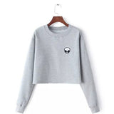 Harajuku Alien Embroidery Sweater