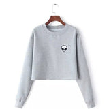Harajuku Alien Embroidery Sweater