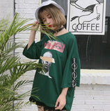 Harajuku Oversize Pierced Street Fashion Tee