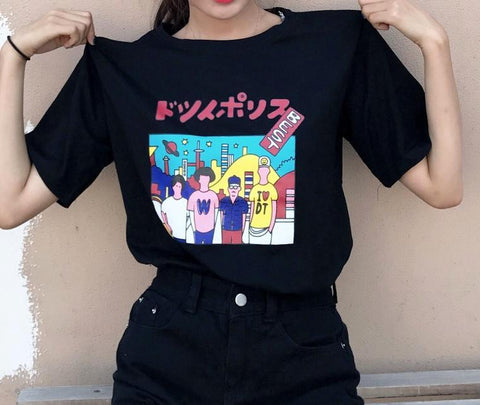 Harajuku Retro Cartoon T-Shirt