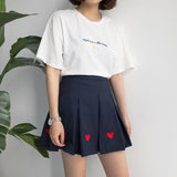 Harajuku Cute Moon Embroidery Print T-shirt