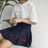 Harajuku Cute Moon Embroidery Print T-shirt