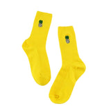 Cartoon Fruit Embroidery Candy Socks