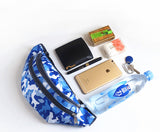 Unisex Blue Camouflage Waterproof Anti theft Fanny Pack