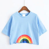 Kawaii Rainbow Crop Top
