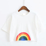 Kawaii Rainbow Crop Top