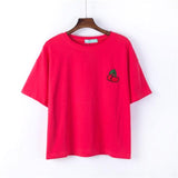 Kawaii Harajuku Fruit Embroidered T-Shirt