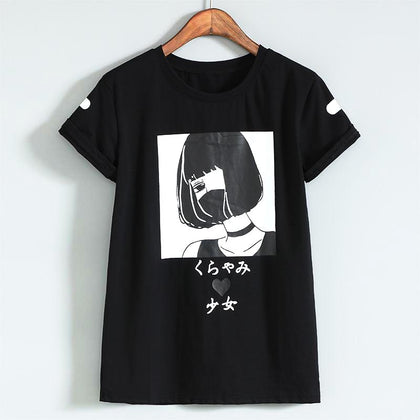 Harajuku Japanese Girl Cartoon T-Shirt
