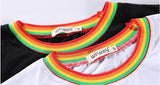 Rainbow Trim Harajuku T-Shirt (2 Colors)
