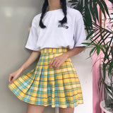 Rainbow Plaid Skirt