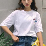 Cotton Planet Printed Embroidered T-Shirt