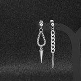 Chain Spike Stud Earrings K Fashion